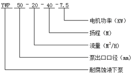 耐腐蚀液下泵型号意义