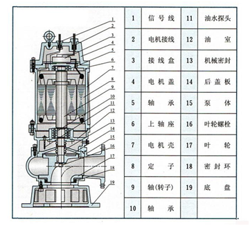大东海泵业潜水排污泵结构图