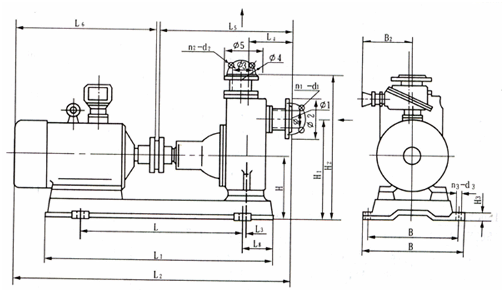 大东海泵业CYZ-A自吸式离心泵安装图