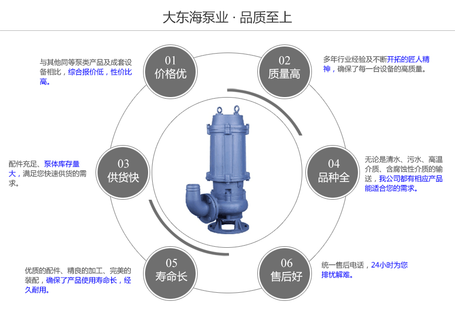 大东海泵业搅匀潜水排污泵质量保证图