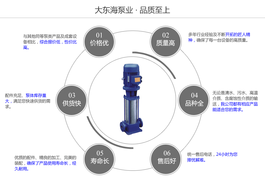 大东海泵业GDL型立式多级泵质量保证图