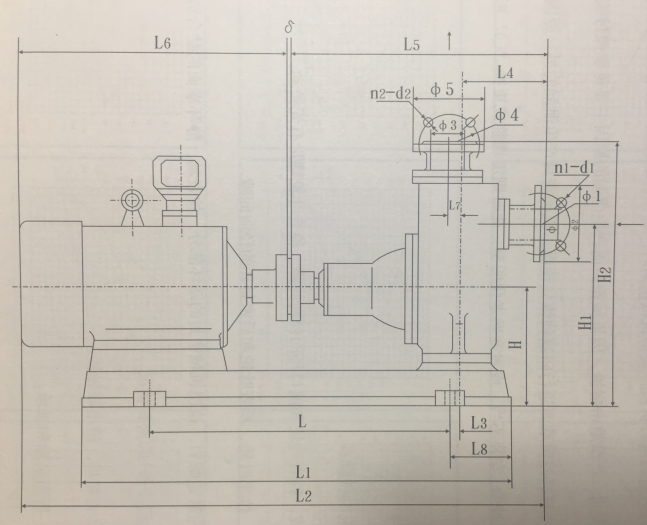 ZX自吸泵尺寸示意图1