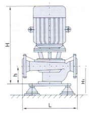 立式管道离心泵尺寸图1