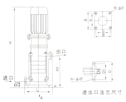 立式多级泵尺寸图